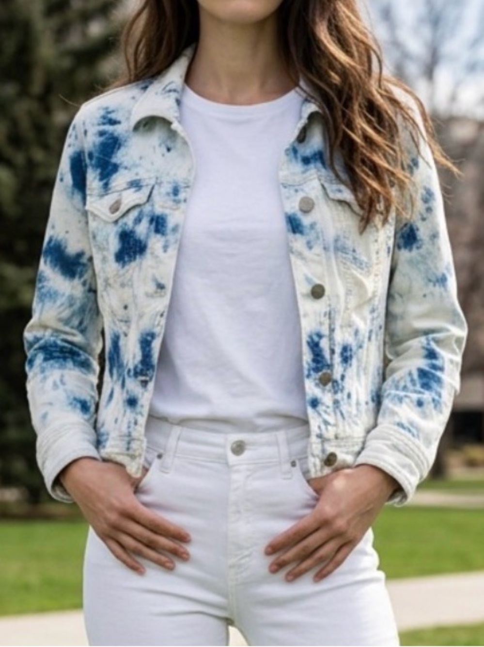 BDG tie dye denim jean jacket